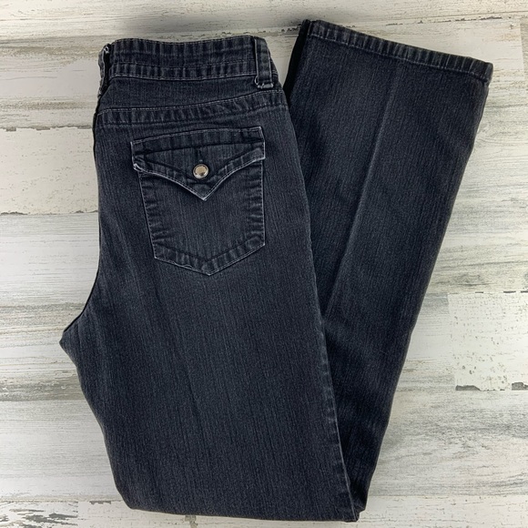 JORDACHE Black Denim Boot Cut Jeans Size 10 - Picture 6 of 6
